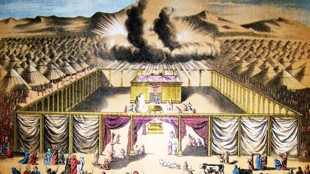 A nuvem da glória de Deus sobre a Tenda do Encontro, origem do nome tabernáculo (Ex 40,34)