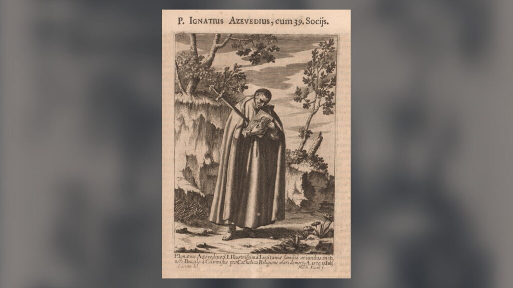 Beato Inácio de Azevedo, gravura de 1675 de Karel Škréta e Melchior Küsel