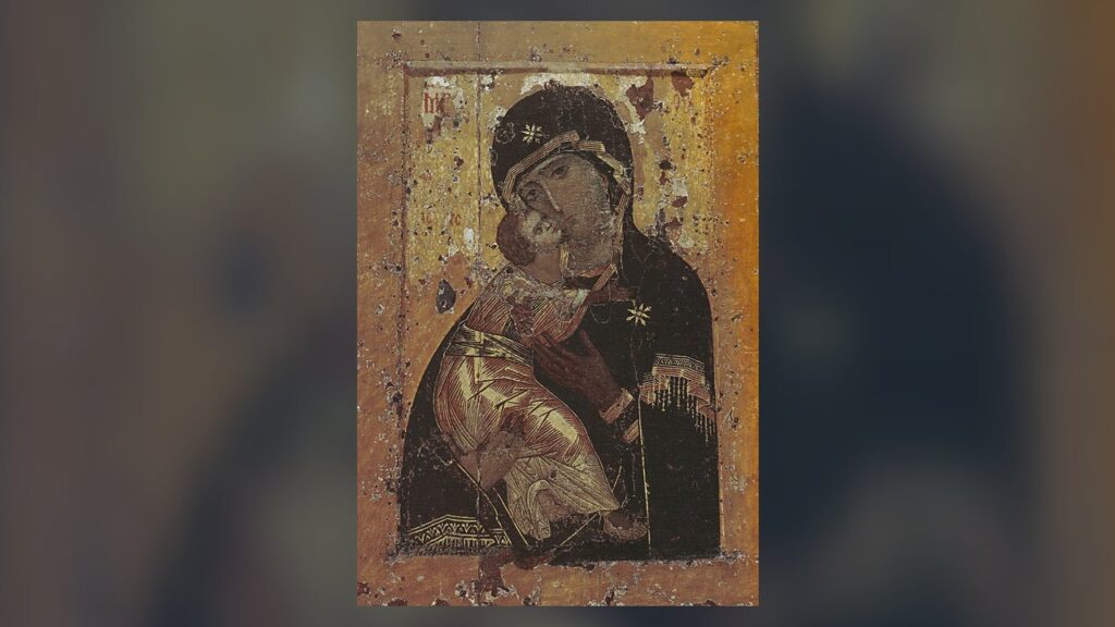 Nossa Senhora de Vladimir, ícone bizantino da Theotokos, Mãe de Deus