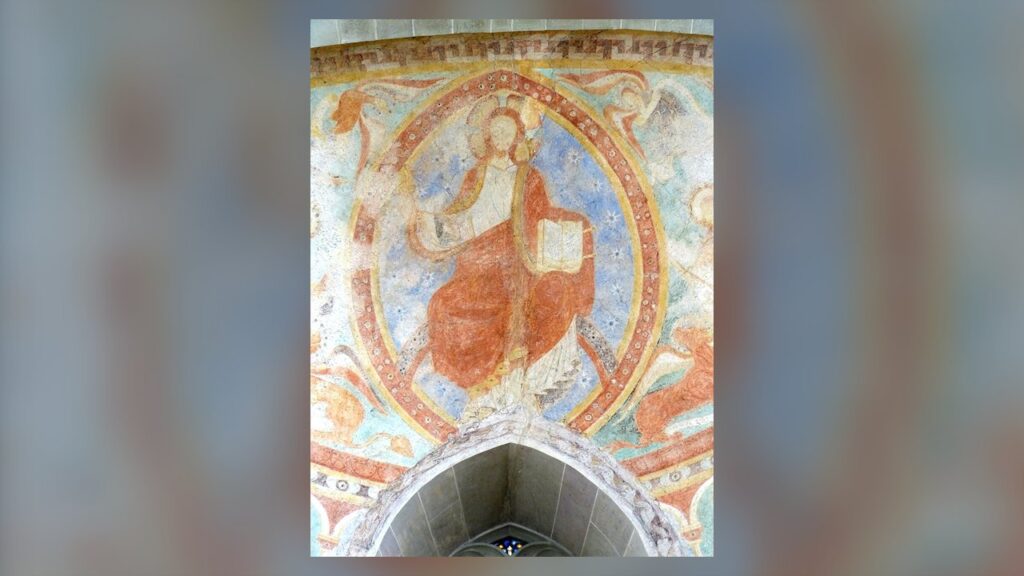 Cristo entronizado em glória, imagem de quem está sentado à direita do Pai e há de voltar