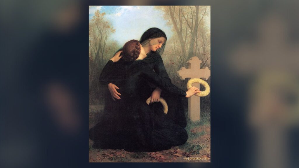 O Dia dos Mortos, pintura de William-Adolphe Bouguereau, 1859