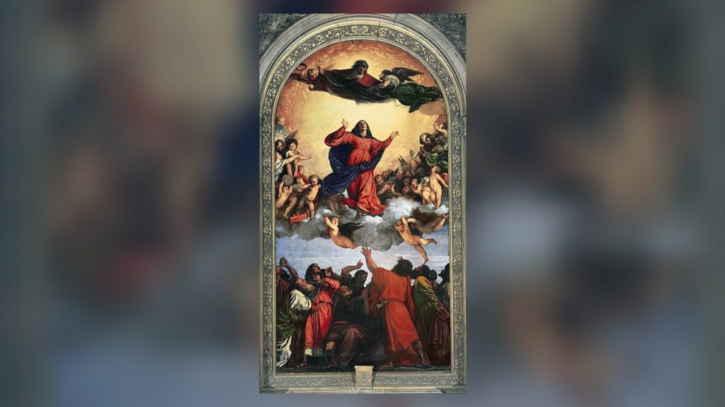 Assunção da Virgem Maria, retábulo de Ticiano na basílica dos Frari, Veneza