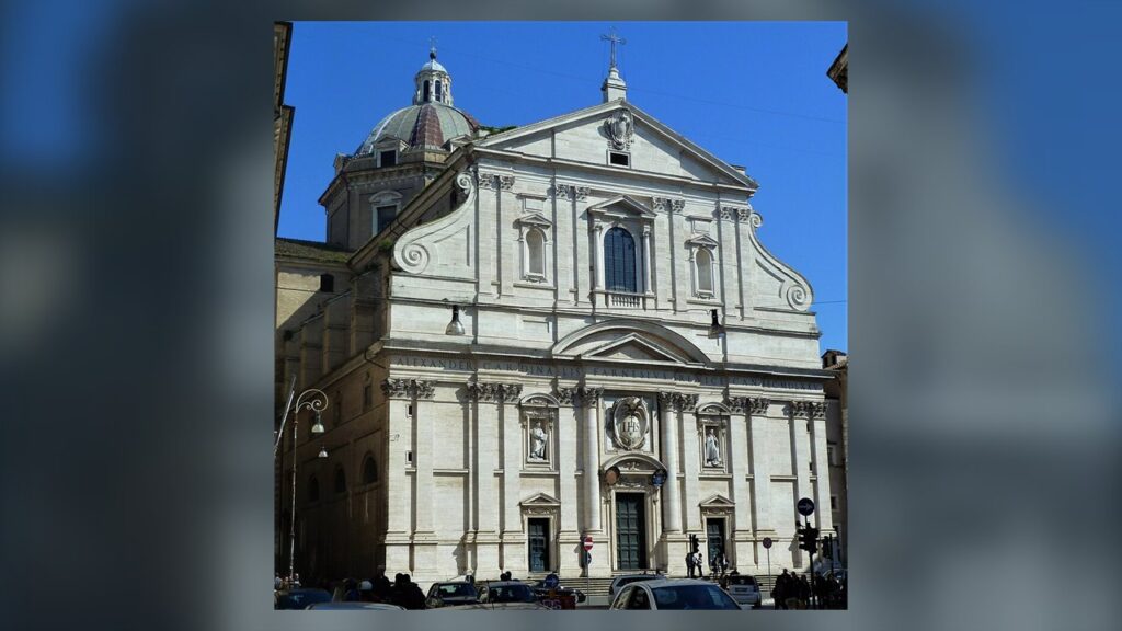 Fachada da Igreja do Gesù, em Roma, igreja mãe dos jesuítas onde está sepultado Santo Inácio