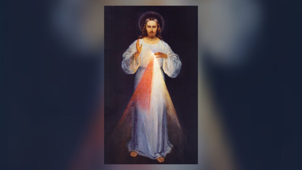 Jesus Misericordioso de Vilnius, a imagem pintada sob a orientação de Santa Faustina, apóstola do terço