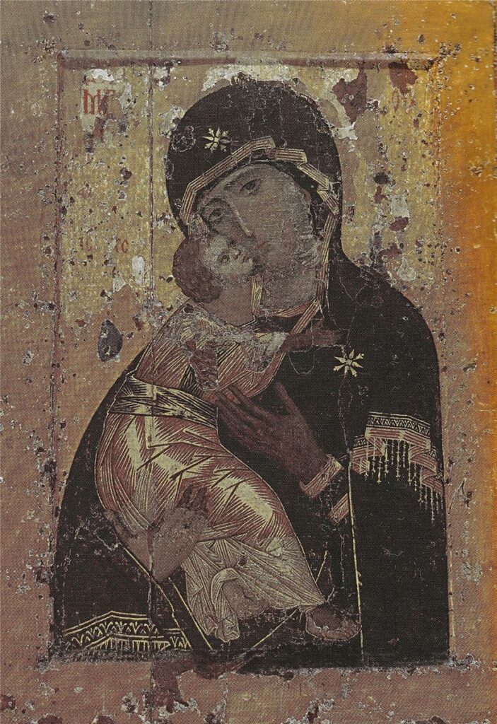 Ícone da Virgem de Vladimir com o Menino, Santa Maria Mãe de Deus celebrada em 1º de janeiro