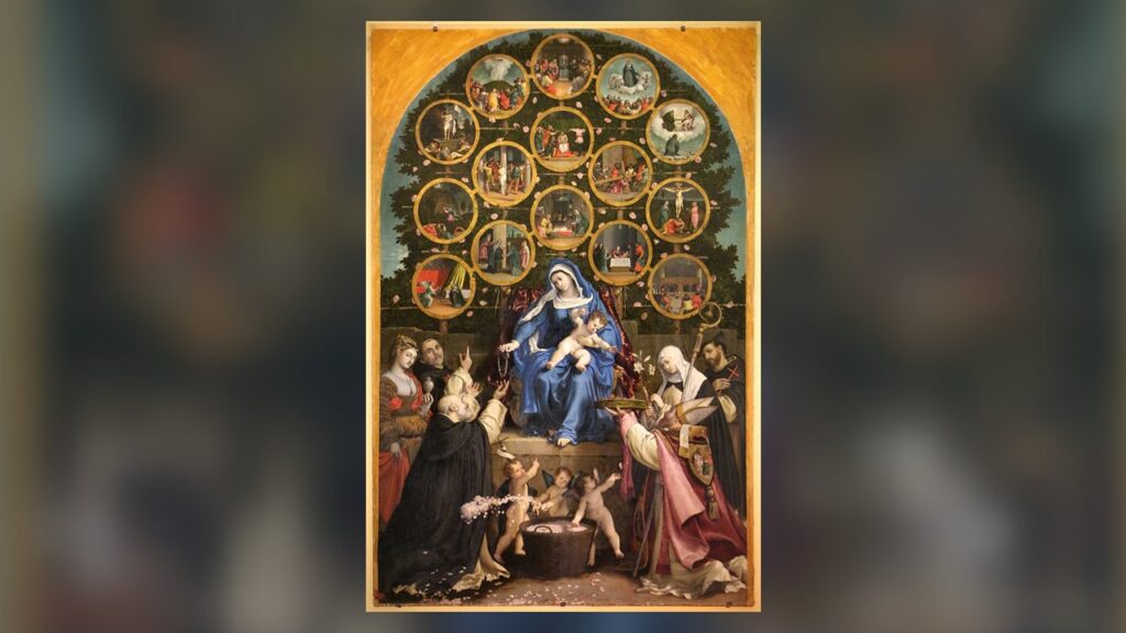 Nossa Senhora do Rosário entre os quinze mistérios do rosário tradicional, a origem do nome terço