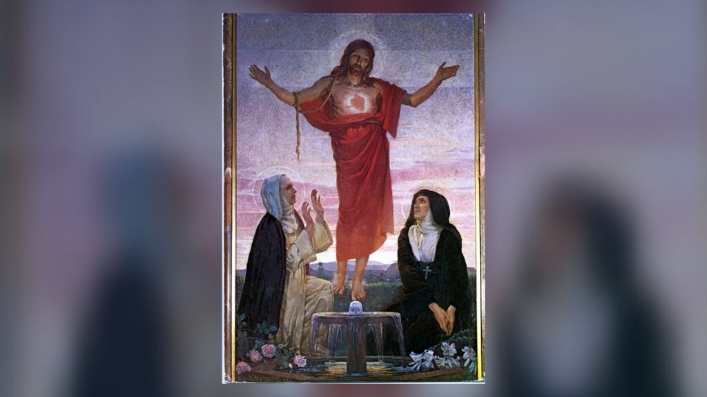 O Coração de Jesus venerado por Santa Margarida Maria e pela Beata Maria do Divino Coração