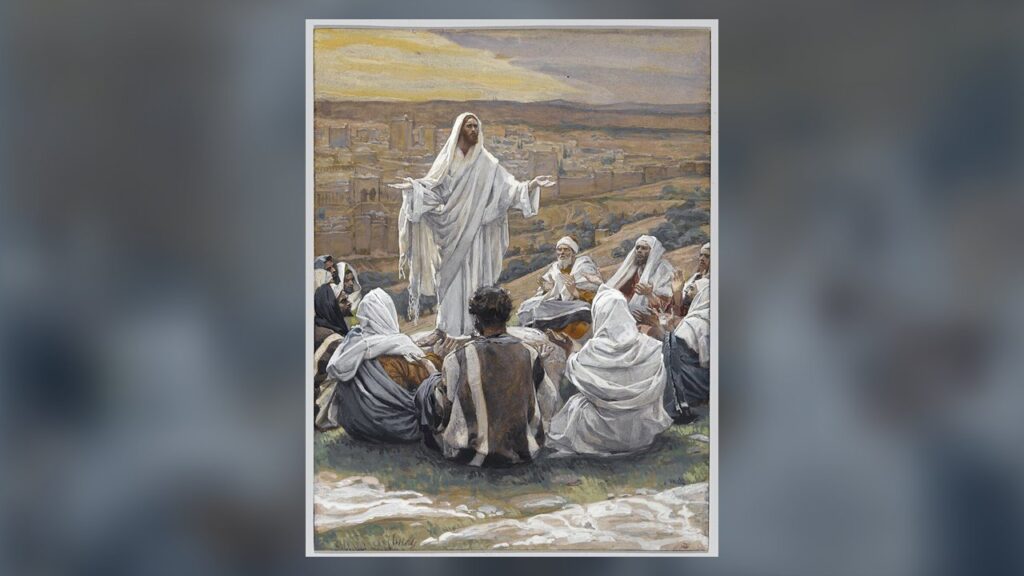 O Pai-Nosso, Jesus ensina a oração aos discípulos, pintura de James Tissot
