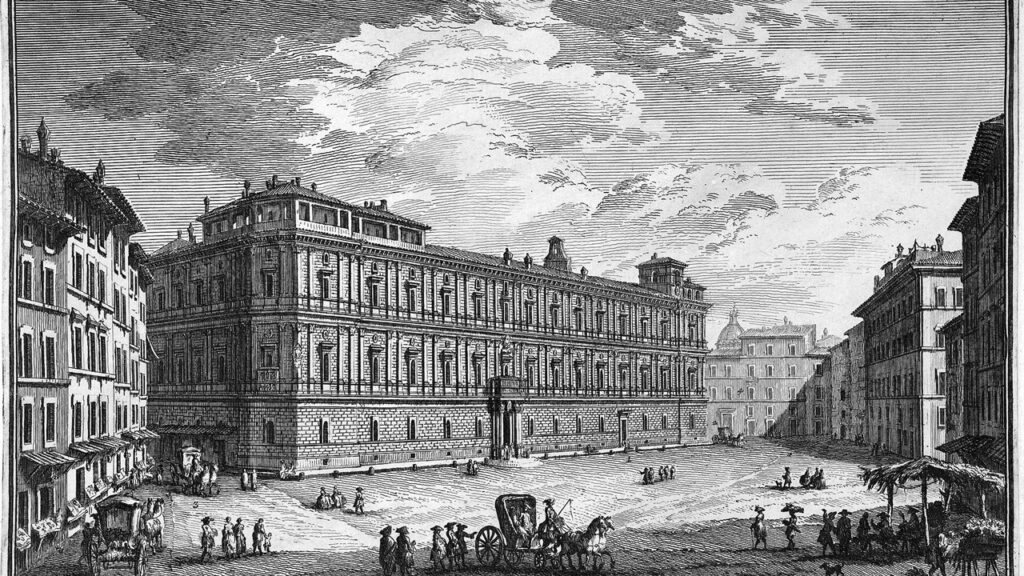 Palácio da Chancelaria em Roma, sede do Tribunal da Rota Romana, instância de apelação das causas