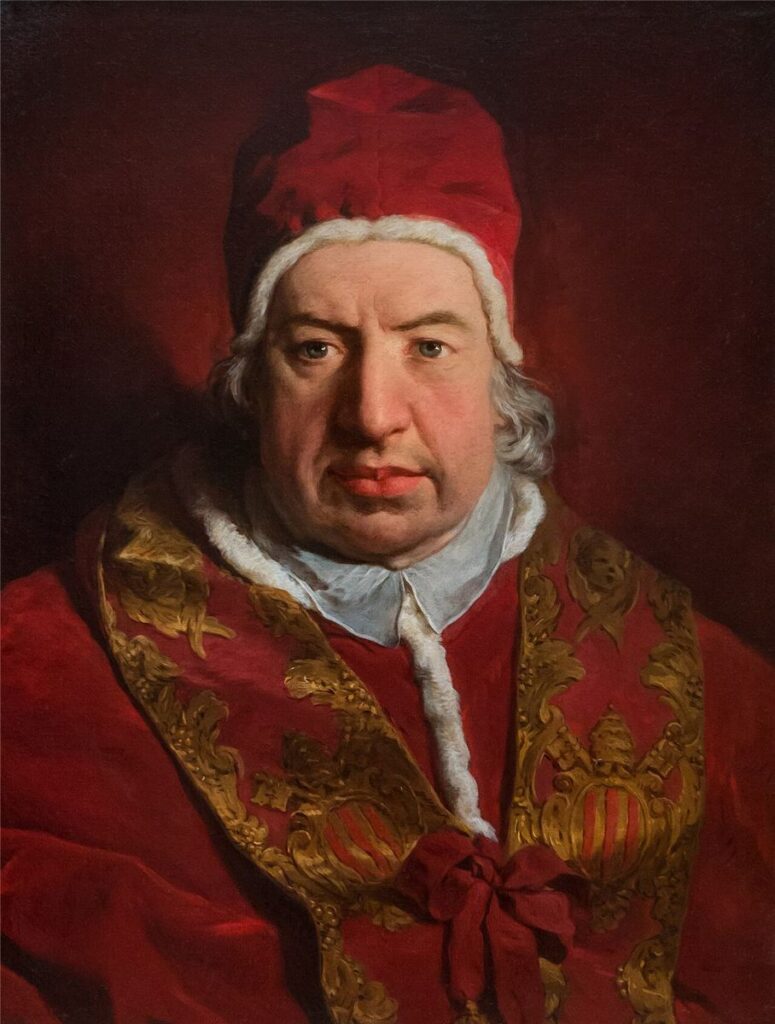 Retrato do Papa Bento XIV, que escreveu a primeira encíclica moderna em 1740