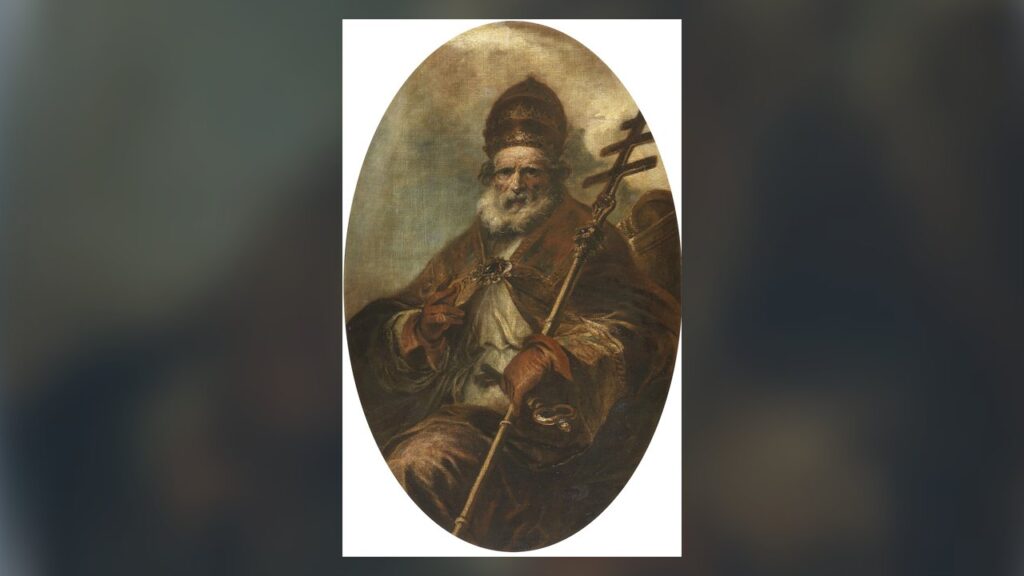 Papa São Leão I Magno, pintura de Francisco Herrera, o Moço, Museu do Prado