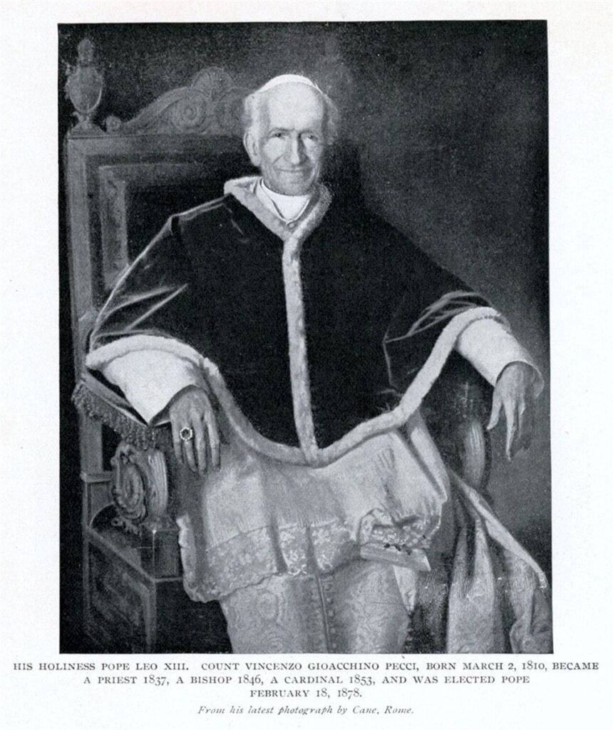 Retrato do Papa Leão XIII, autor da encíclica Rerum Novarum