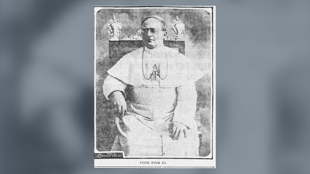 Papa Pio XI, que instituiu a festa de Cristo Rei com a encíclica Quas Primas em 1925