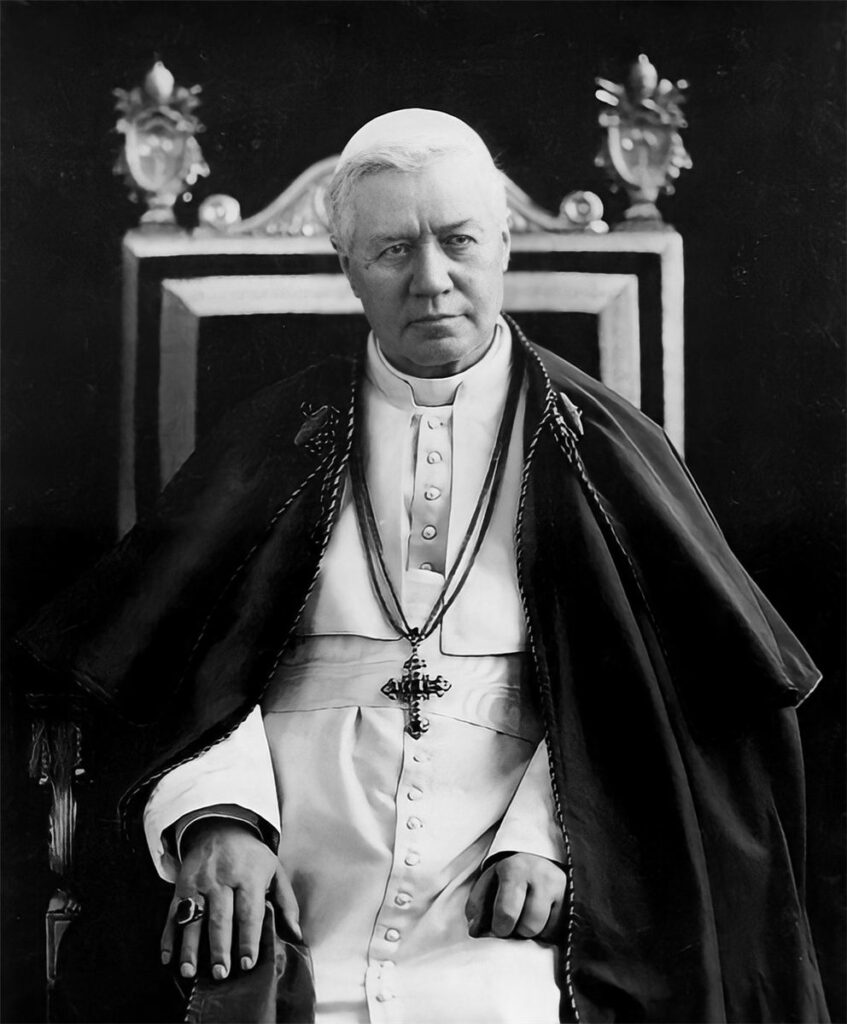 Retrato de São Pio X, autor da encíclica Pascendi contra o modernismo