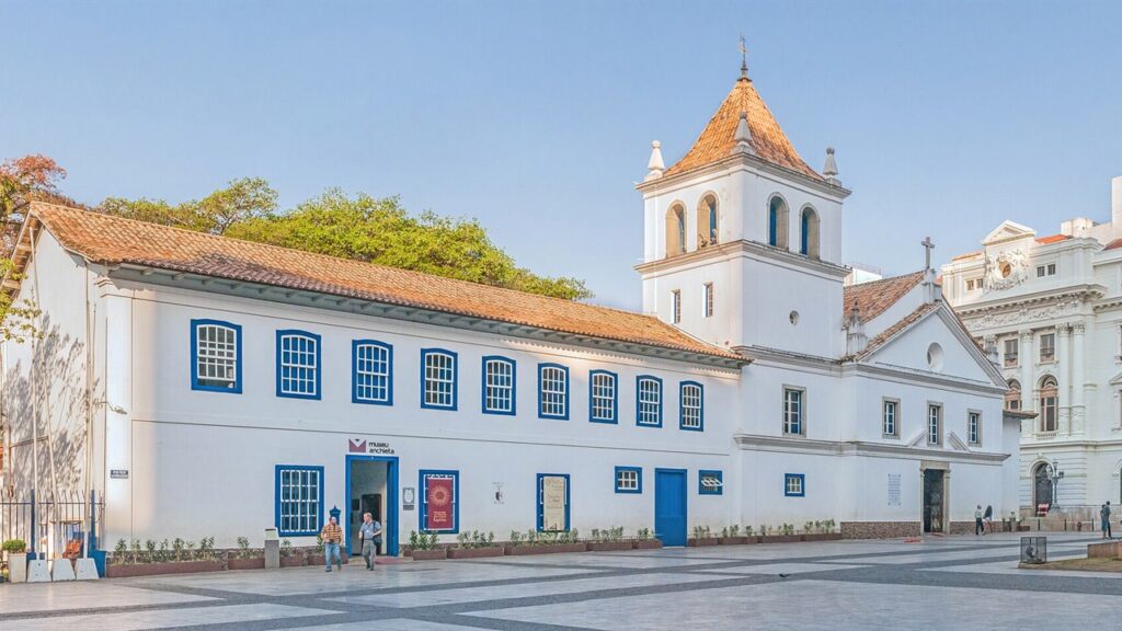 Pátio do Colégio, em São Paulo, reconstruído no lugar do colégio jesuíta de Piratininga de 1554