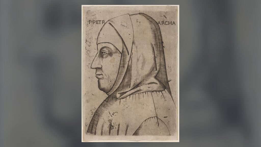 Francesco Petrarca, retrato de autor italiano desconhecido do século XVI