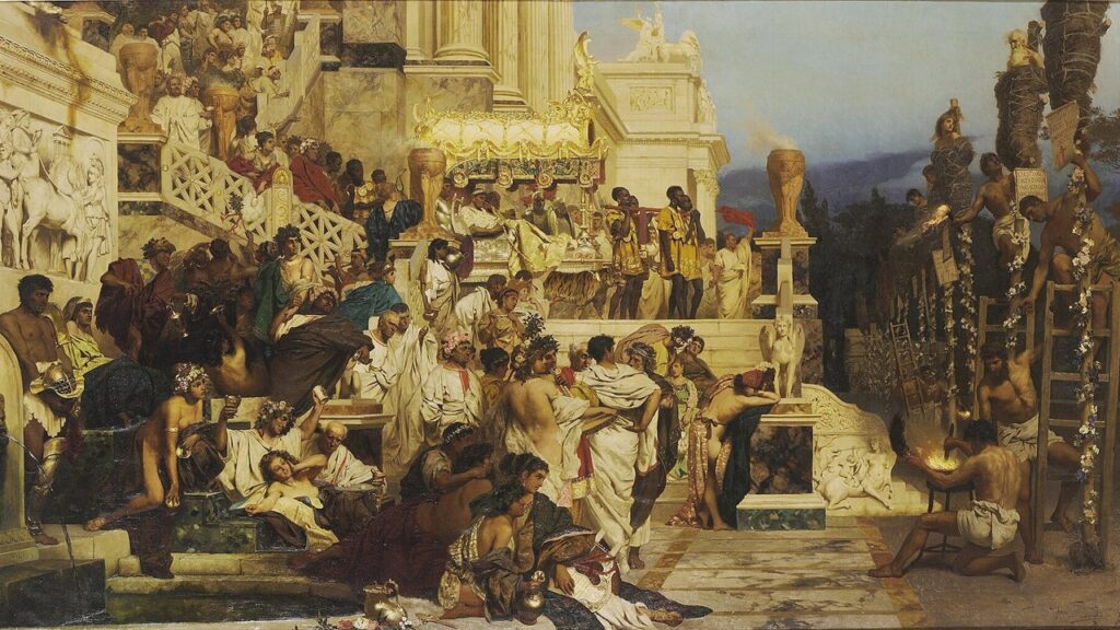 As tochas de Nero, pintura de Henryk Siemiradzki sobre os mártires de Roma