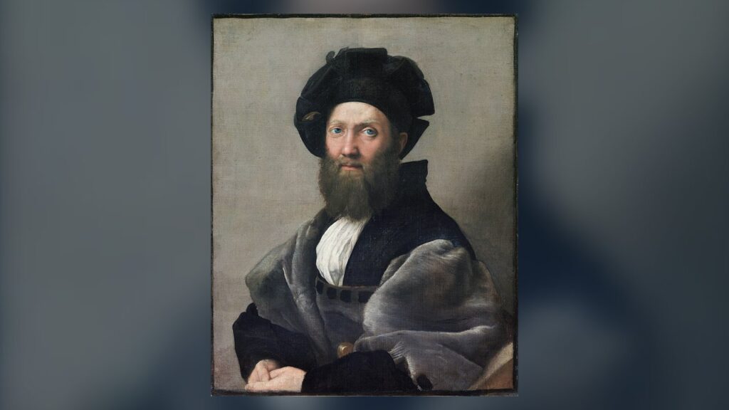 Retrato de Baldassare Castiglione, que foi núncio apostólico na Espanha a partir de 1524