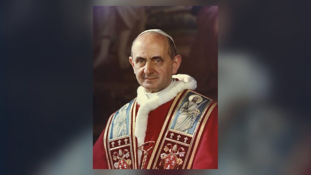 Retrato de Paulo VI, que em 1964 reduziu o jejum eucarístico para uma hora