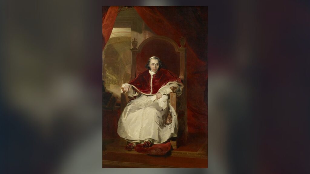 Retrato do Papa Pio VII, que restaurou a Companhia de Jesus em 1814
