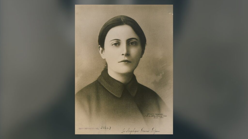 Santa Gema Galgani, retrato devocional antigo