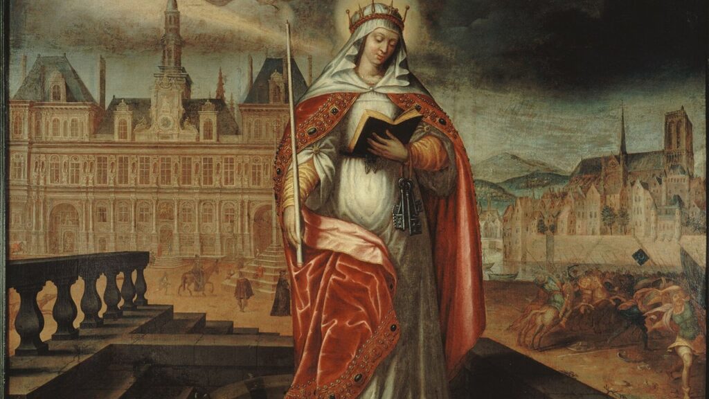 Santa Genoveva padroeira de Paris, pintura do Museu Carnavalet