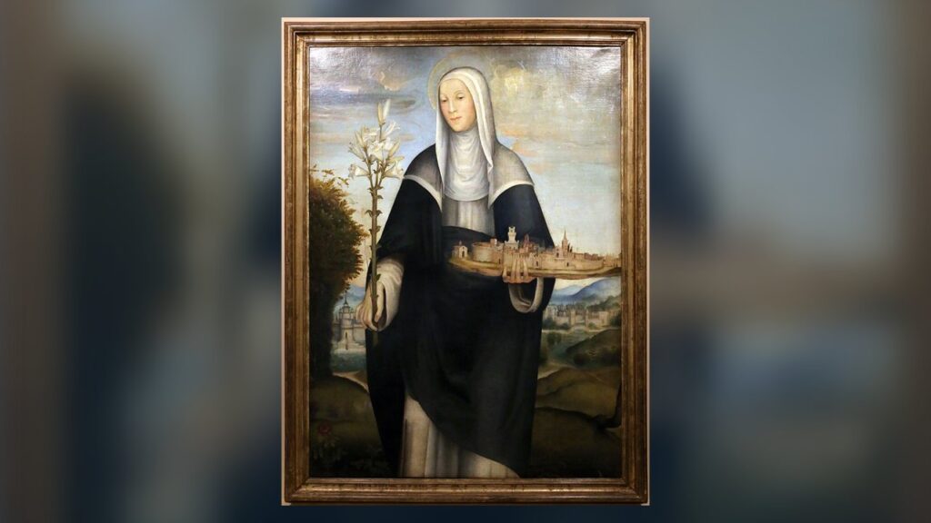 Santa Inês de Montepulciano, pintura de Domenico Beccafumi de 1507