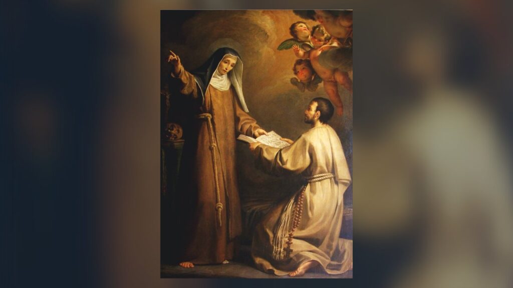 Santa Jacinta Mariscotti, pintura de Domenico Corvi