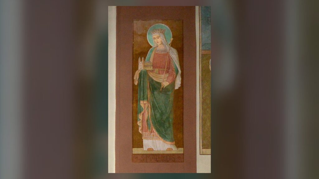 Santa Matilde, rainha, pintura mural da escola de Beuron