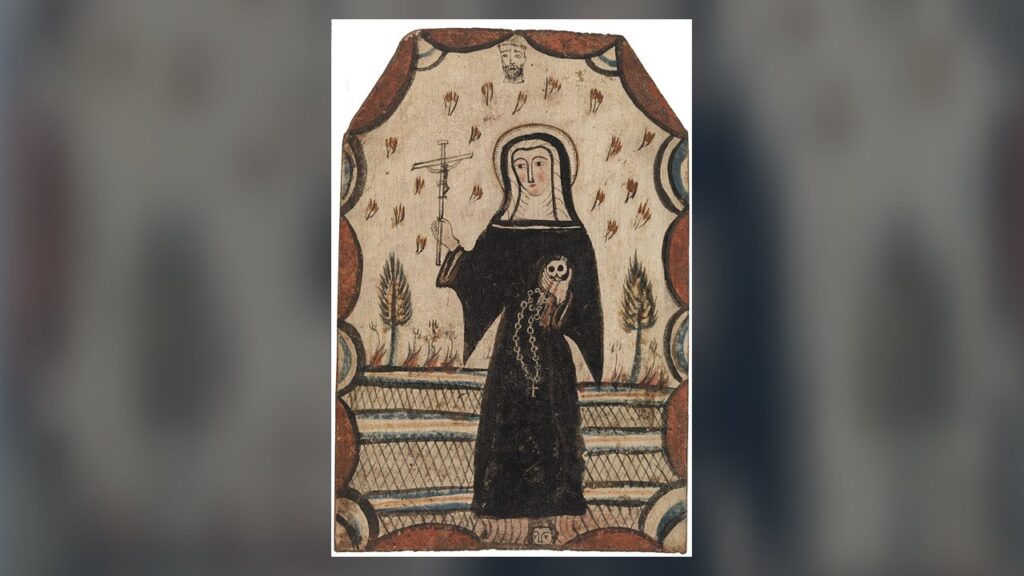 Santa Rita de Cássia, pintura de Pedro Antonio Fresquís na Barnes Foundation