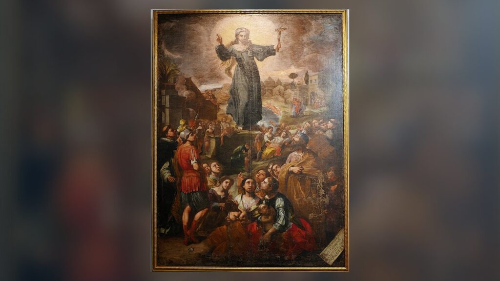 Santa Rosa de Viterbo, pintura de Sebastián Gómez, 1699