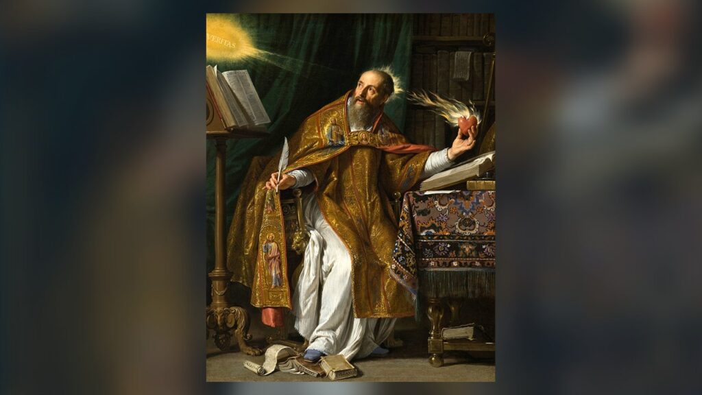 Santo Agostinho, bispo de Hipona, pintura de Philippe de Champaigne