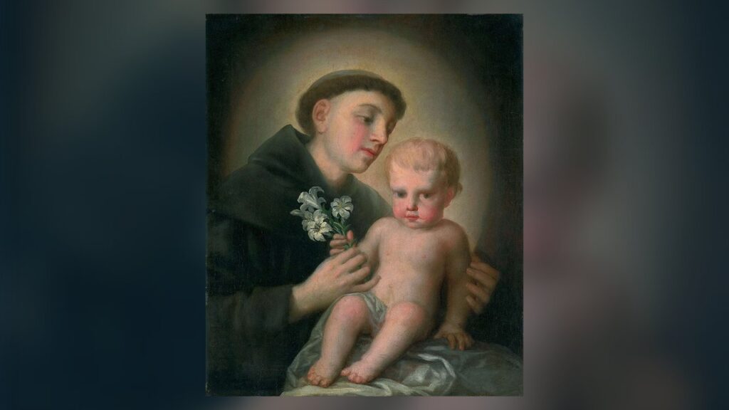 Santo Antônio com o Menino Jesus, santo da trezena rezada de 1 a 13 de junho