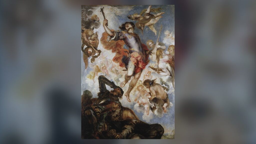 Triunfo de Santo Hermenegildo, pintura de Francisco Herrera, o Moço
