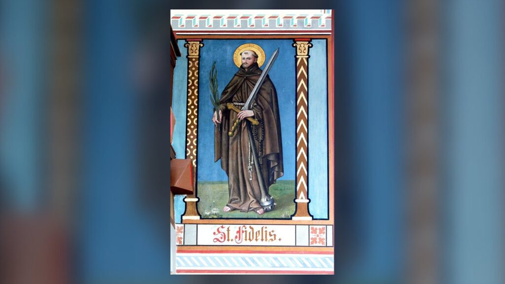 São Fidélis de Sigmaringa, pintura mural na igreja de Pfärrenbach