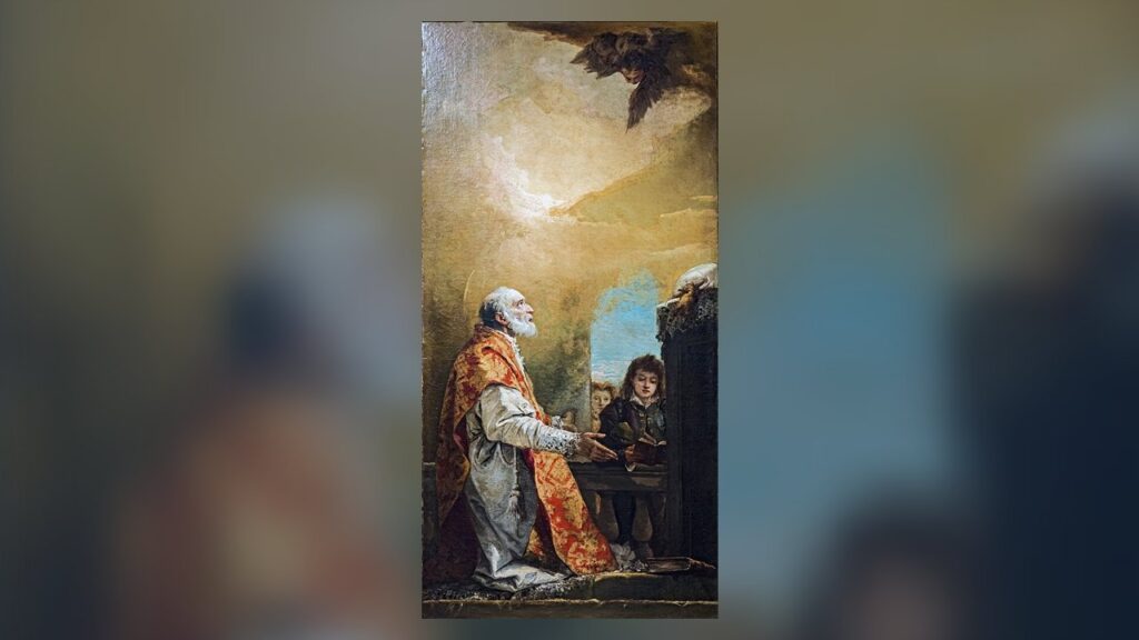 São Filipe Néri, pintura de Giandomenico Tiepolo em San Polo, Veneza