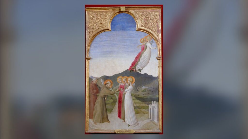 São Francisco de Assis desposa a Senhora Pobreza, imagem da pobreza em espírito