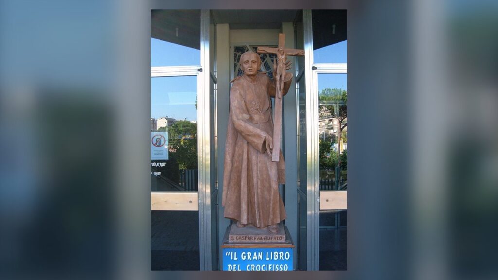Estátua de São Gaspar del Búfalo na sua igreja em Roma