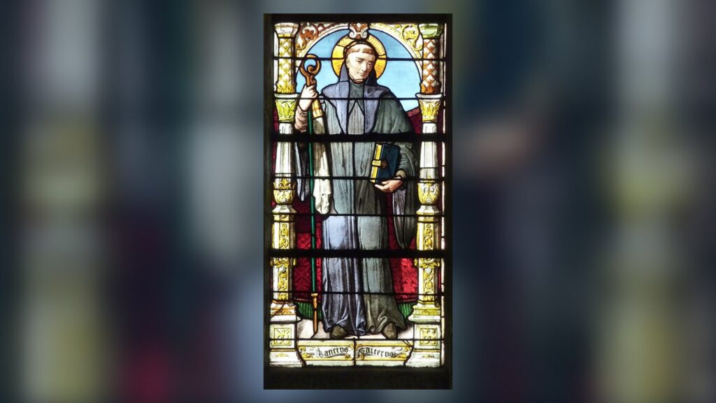 São Guálter de Pontoise, vitral da catedral de Saint-Maclou em Pontoise