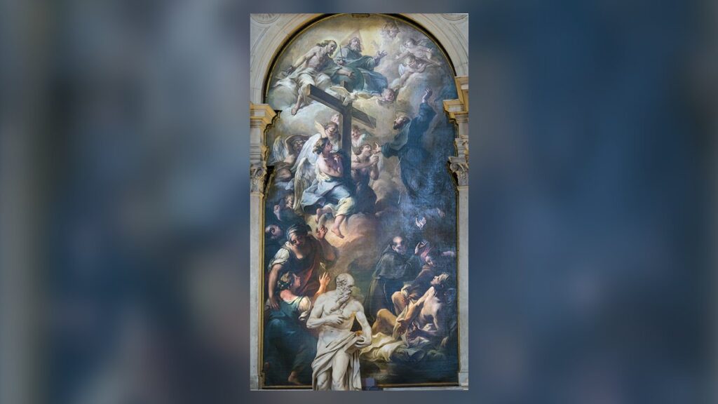 Milagre de São José de Cupertino, pintura de Giuseppe Nogari, Veneza