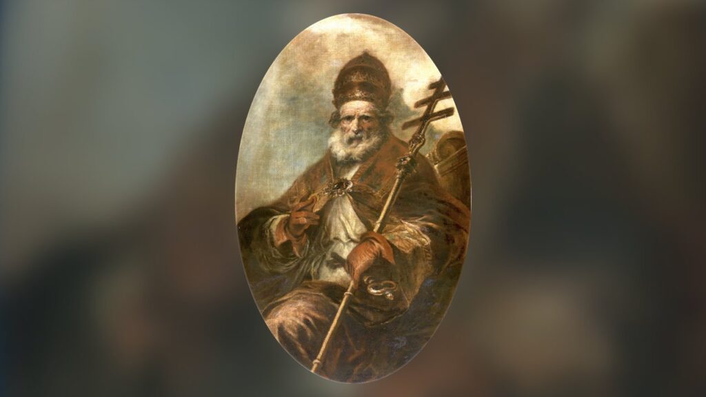 São Leão Magno, papa, pintura de Francisco Herrera, o Moço, Museu do Prado