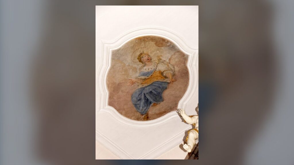 São Ricardo, rei, afresco na igreja de Otting