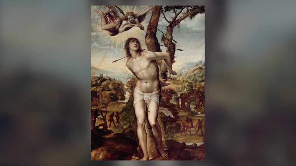 São Sebastião, pintura de Il Sodoma
