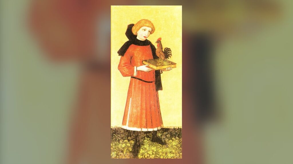 São Vito, pintura do altar de Santa Bárbara na igreja de São Vito em Veitsbronn