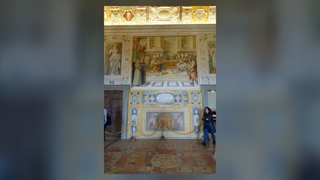 Paulo III abre o Concílio de Trento, afresco do Palácio Farnese em Caprarola