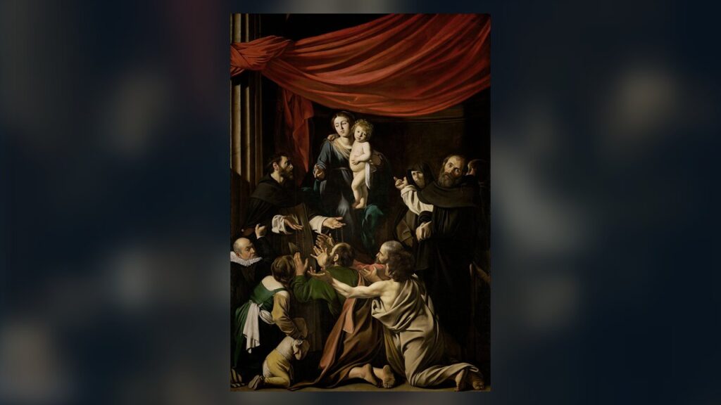 Nossa Senhora do Rosário, pintura de Caravaggio